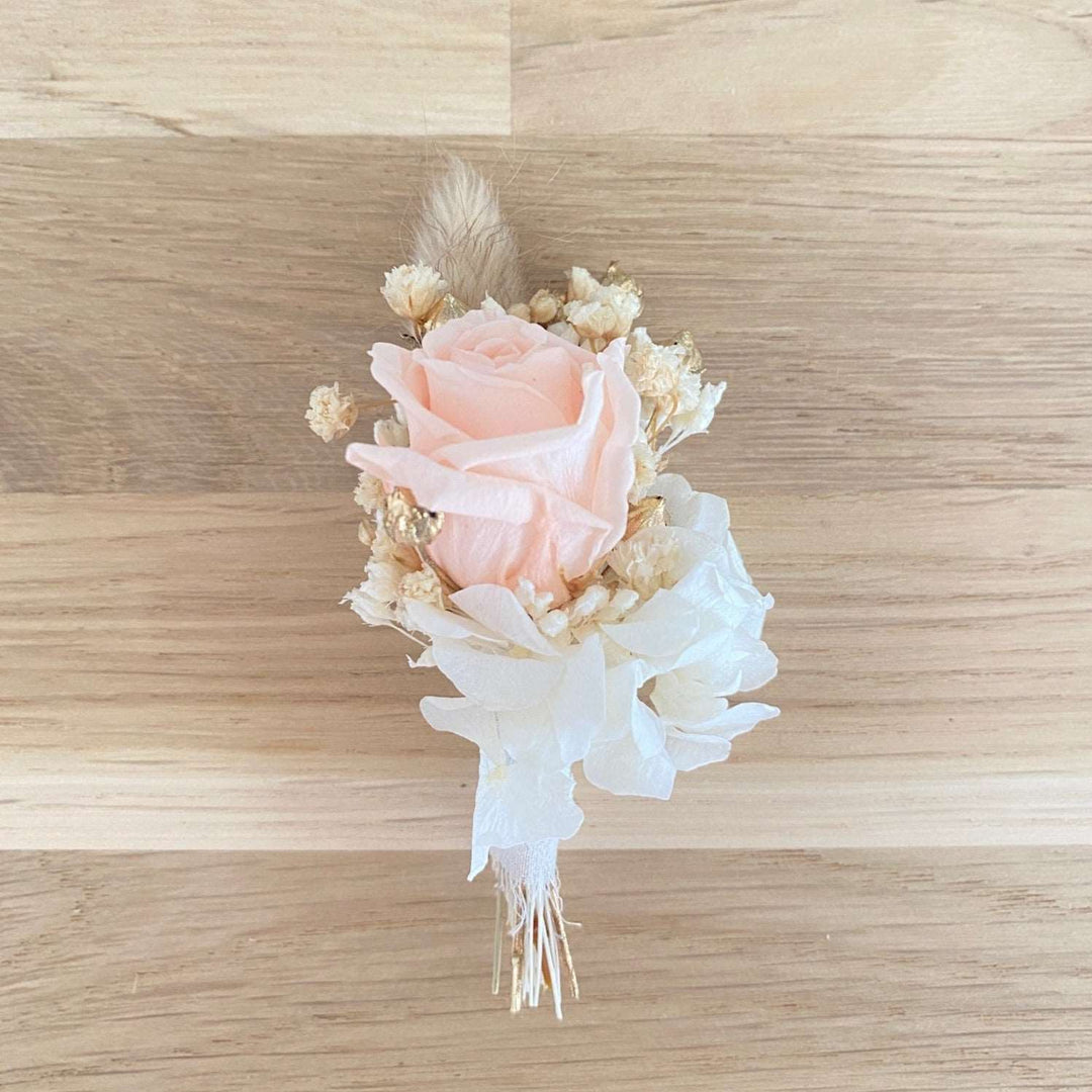 Boutonnière Kiara - avec rose